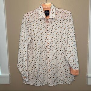 Tom Baine Performance Collection Rainbow Button Down Shirt XL